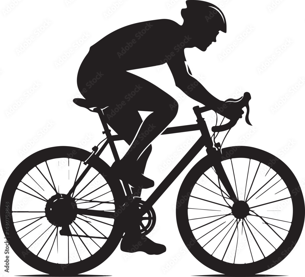 Fototapeta premium Bicycle rider vector