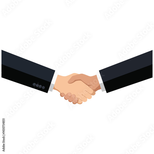 Professional Handshake A Clean Vector Illustration of Business Partnership