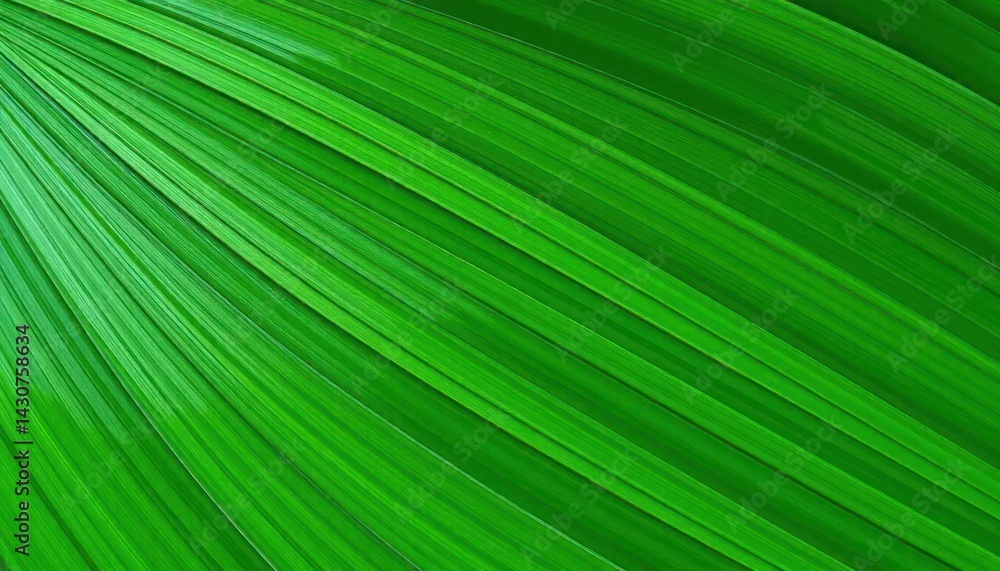 Vibrant green palm leaf texture Vibrant green palm leaf texture