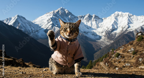 Sherpa Cat in Himalayas