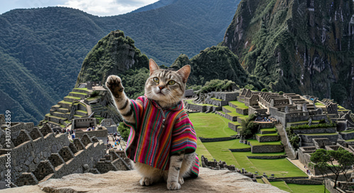 Inca Cat in Machu Picchu