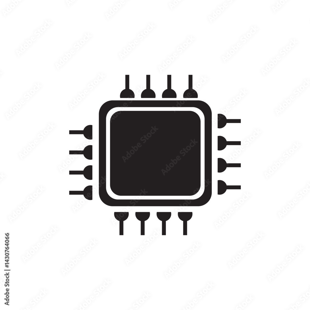 microprocessor CPU and Chip icon microprocessor CPU and Chip icon