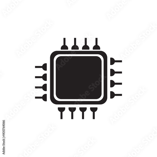microprocessor CPU and Chip icon