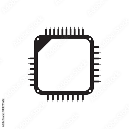 microprocessor CPU and Chip icon