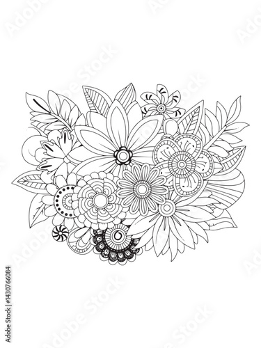 therapeutic flower coloring sheets