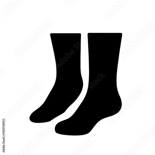 Donation symbol silhouette of shoes and socks, charity support