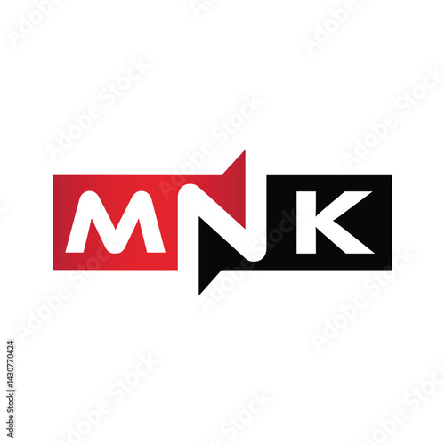 MNK Monogram Initial Letters Logo
