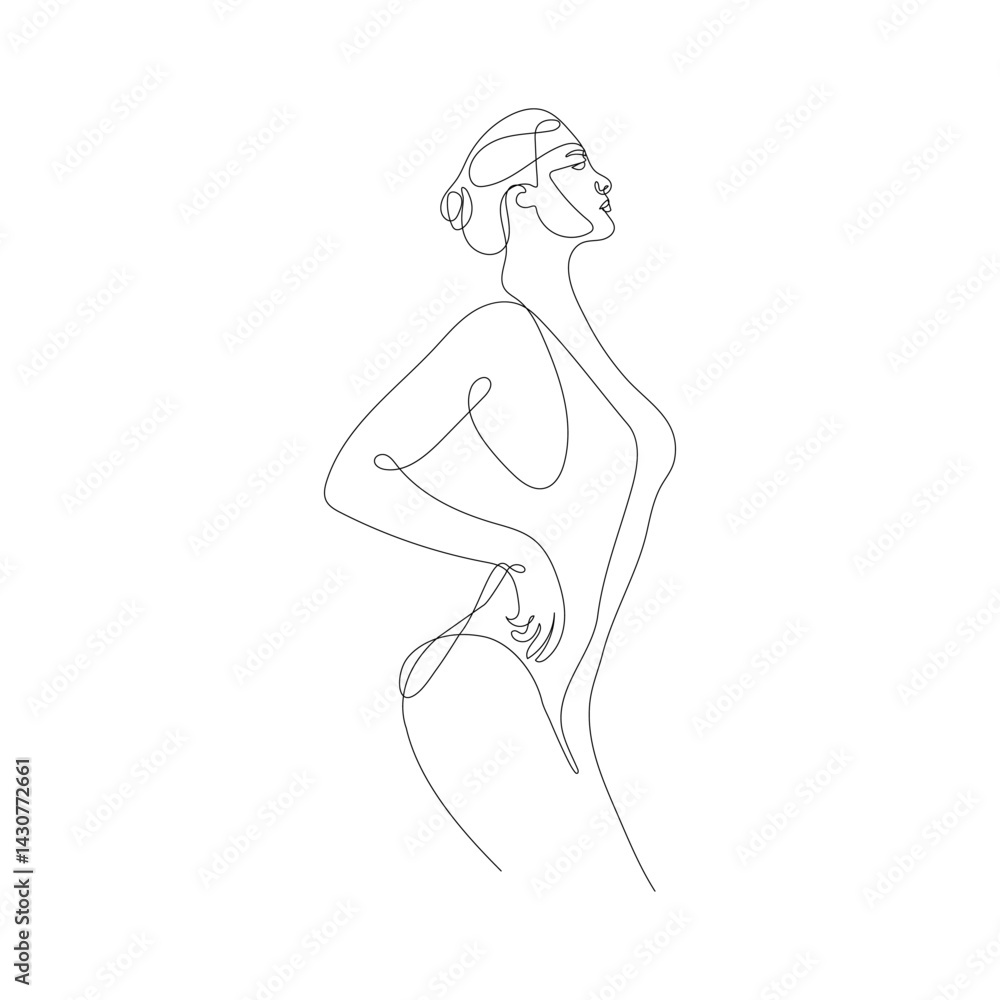 Continuous one line drawing of woman face and body shape. women single line art face and body shape tattoo. Abstract Woman continuous Line art .Beautiful Woman Continuous Line Illustration Continuous one line drawing of woman face and body shape. women single line art face and body shape tattoo. Abstract Woman continuous Line art .Beautiful Woman Continuous Line Illustration