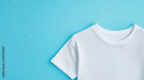 Wallpaper Mural Blank white t-shirt on a bright blue background Torontodigital.ca