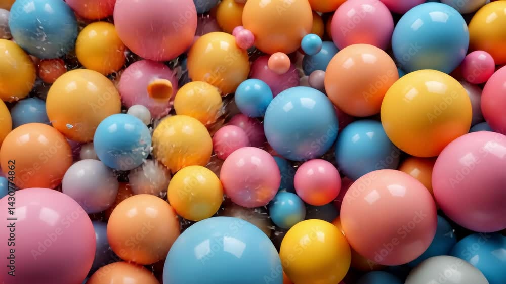 Pastel Sphere Background Abstract Colorful Shiny Balls Texture