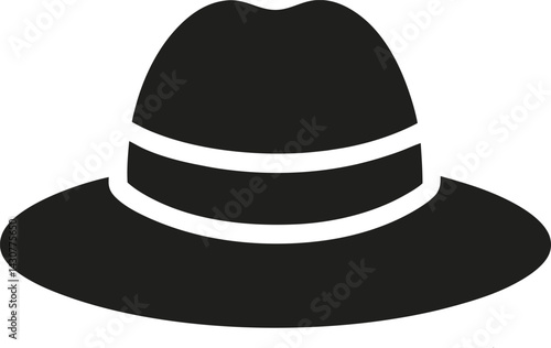 black and white hat