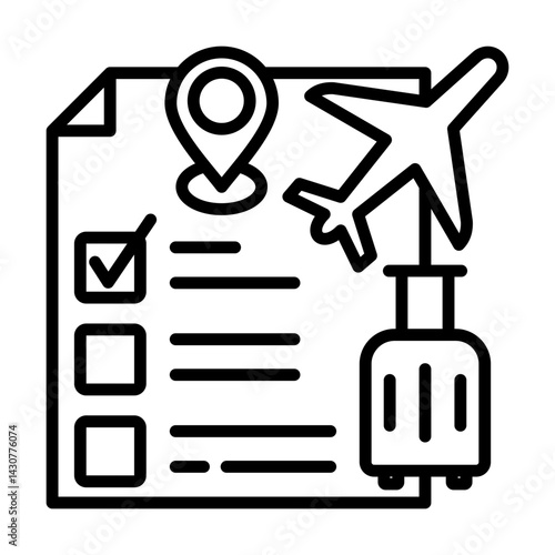 itinerary single icon