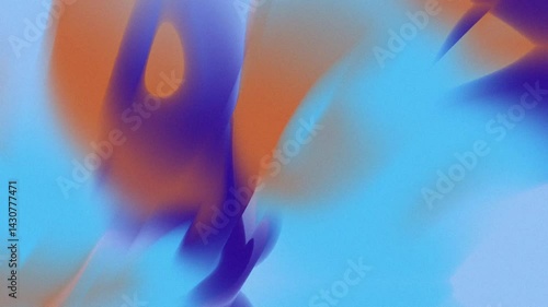 Vibrant abstract blend of blue and orange with soft grainy noise texture background