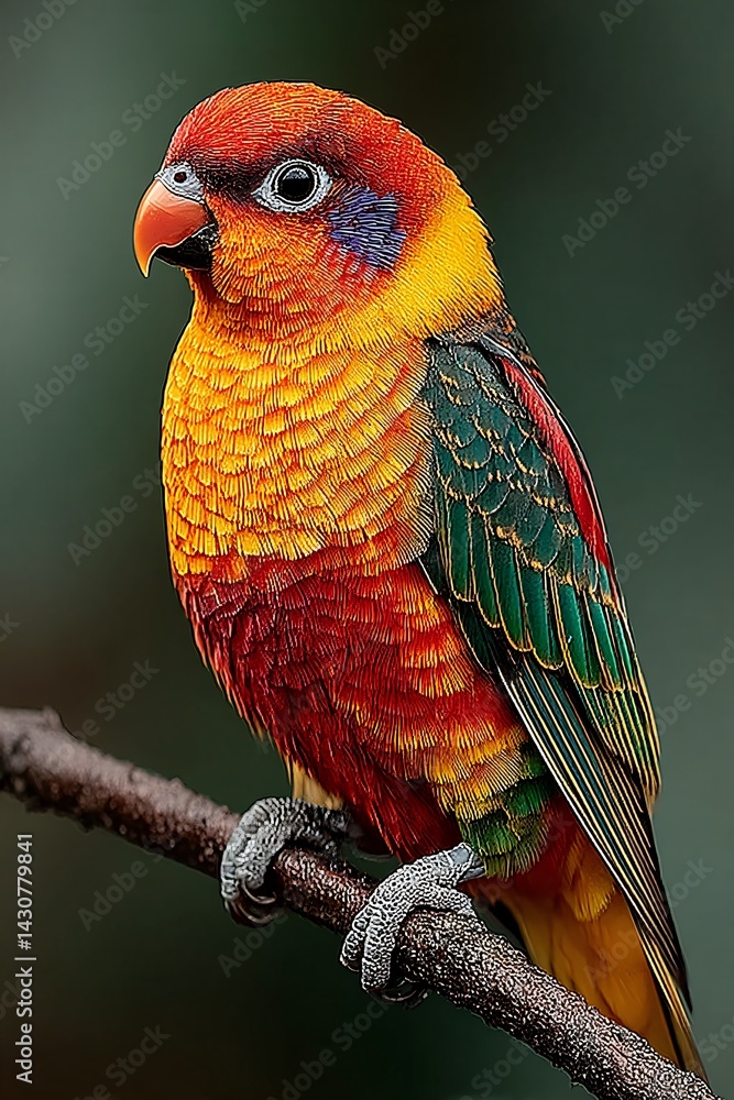 a cute colorful paradise bird