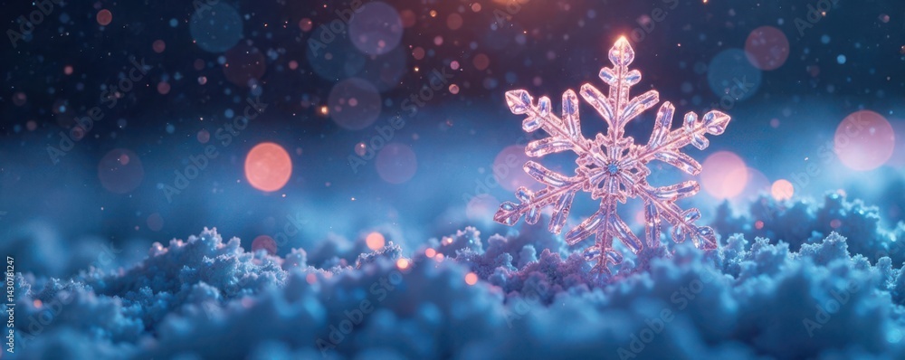 Tiny Snowflake with Iridescent Sheen , frosty, shimmer Tiny Snowflake with Iridescent Sheen , frosty, shimmer
