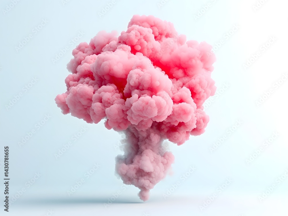 Fototapeta premium Soft and whimsical pink smoke cloud