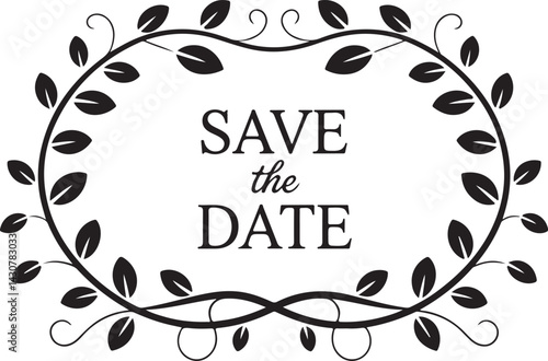 save the date wedding vector art illustration