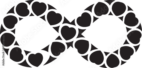 infinity love sign vector silhouette