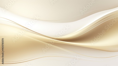 abstract background, lines in beige color with gold glow on the edges, elegant, minimalistic, vector style, 2d design, space for text, high resolution, high detail,