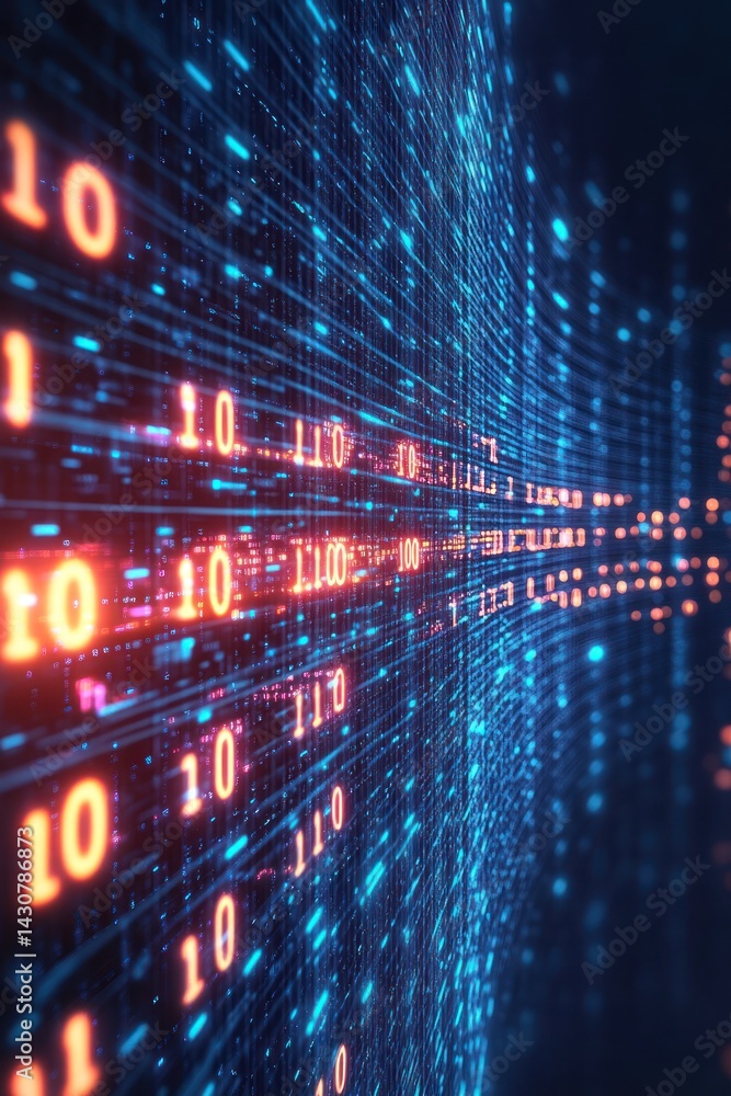 Obraz premium Abstract binary code background