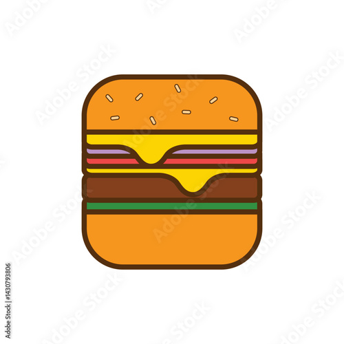 Veg burger vector illustration for graphic use