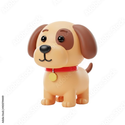 Wallpaper Mural Cute puppy illustration pet cartoon animal design isolated on white background Torontodigital.ca