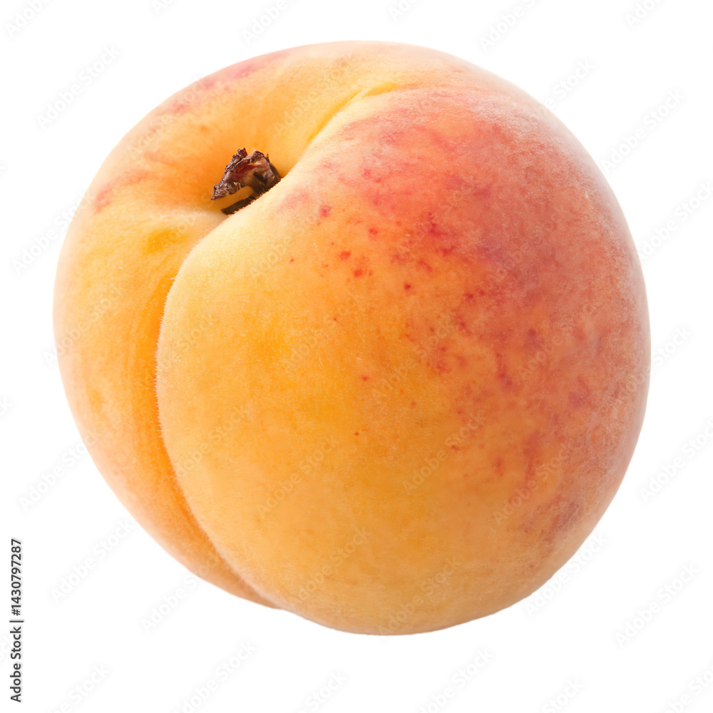A apricot isolated on a transparent background A apricot isolated on a transparent background
