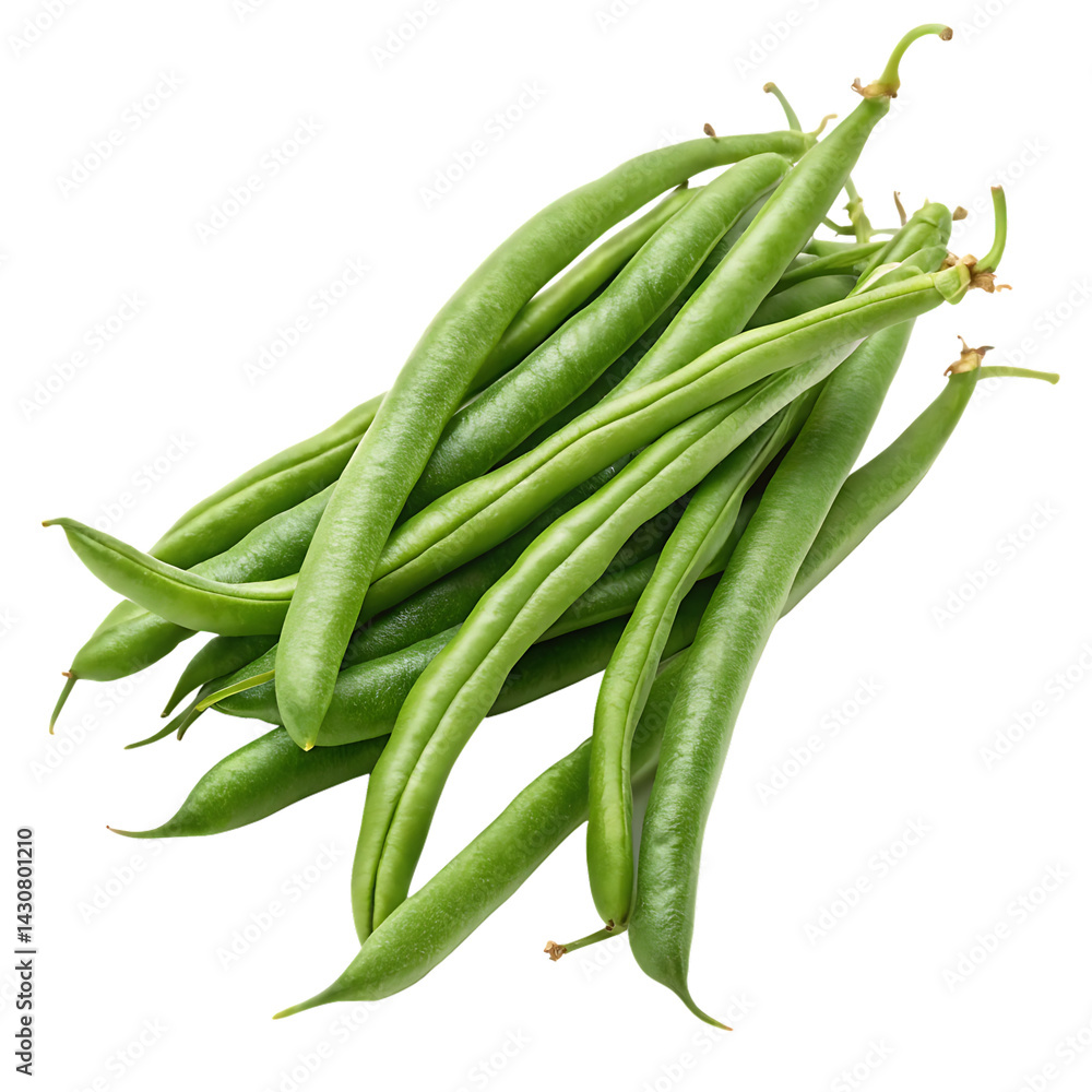 A green beans isolated on a transparent background A green beans isolated on a transparent background