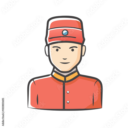 bellhop icon, bellhop vector illustration-simple illustration of bellhop, perfect for bellhop logos and icons
