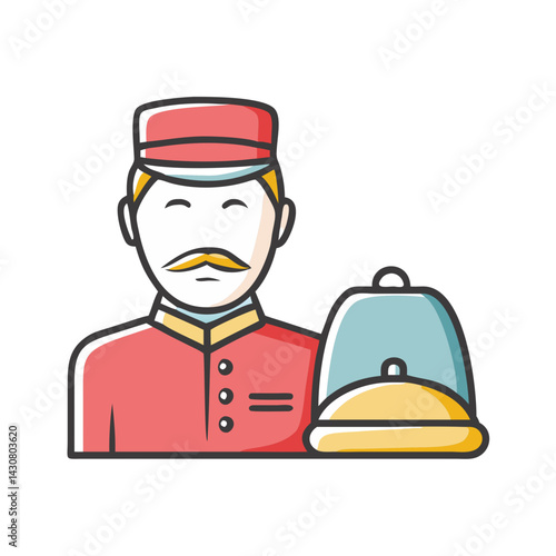 bellhop icon, bellhop vector illustration-simple illustration of bellhop, perfect for bellhop logos and icons