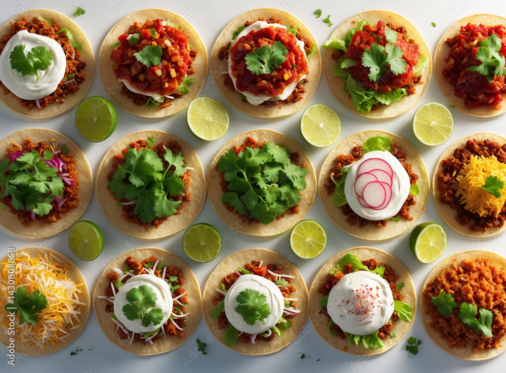 A vibrant and appetizing assortment of mexican food A vibrant and appetizing assortment of mexican food