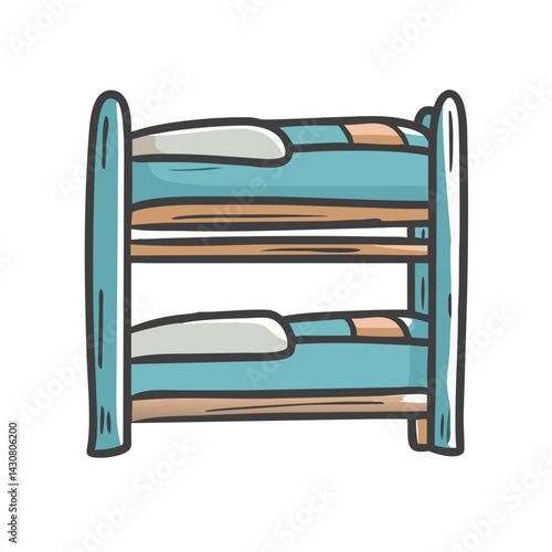 bunk bed icon, bunk bed vector illustration-simple illustration of bunk bed, perfect for bunk bed logos and icons