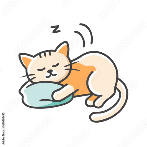 cat nap icon, cat nap vector illustration-simple illustration of cat nap, perfect for cat nap logos and icons