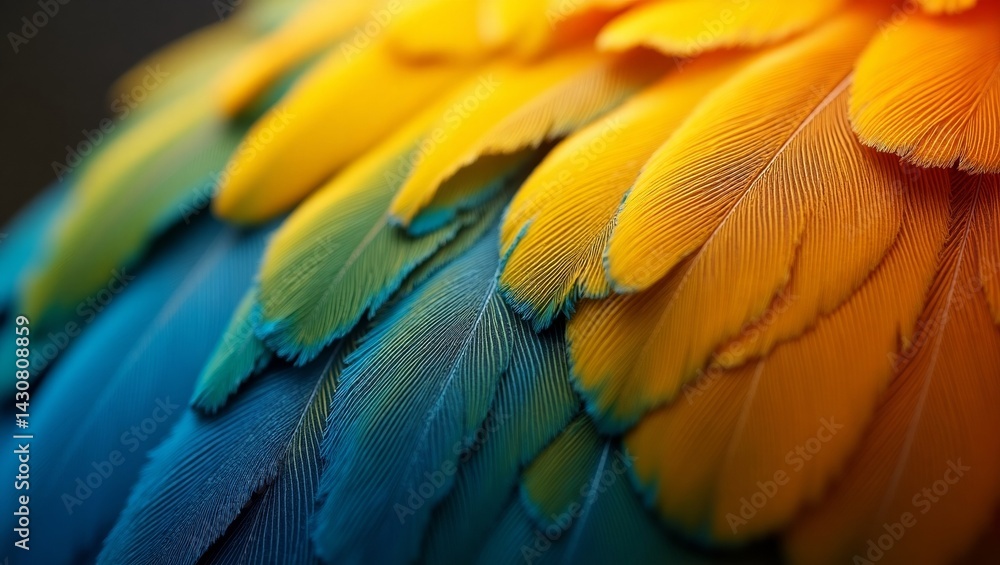 Obraz premium Stunning Macro of Vibrant Bird Feathers