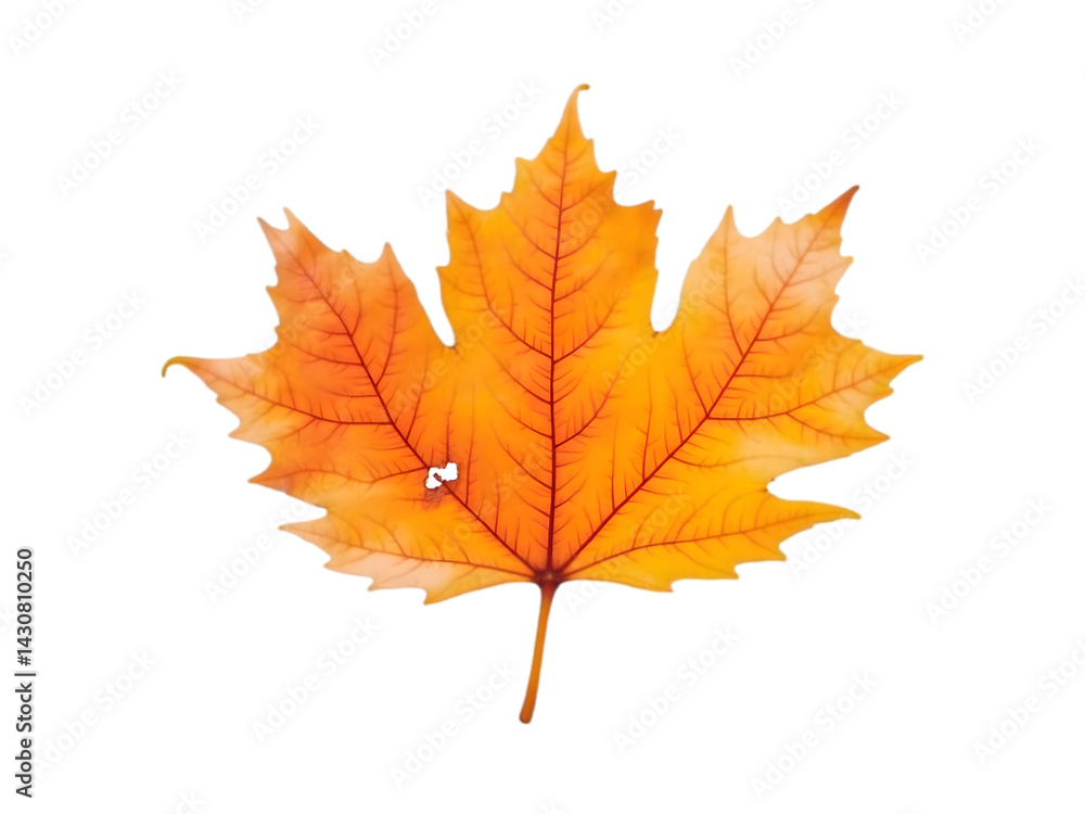 Fallen Autumn Leaf with Bite Mark Fallen Autumn Leaf with Bite Mark