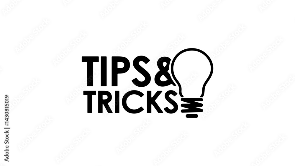Tips and Tricks, Black Isolated Silhouette Tips and Tricks, Black Isolated Silhouette