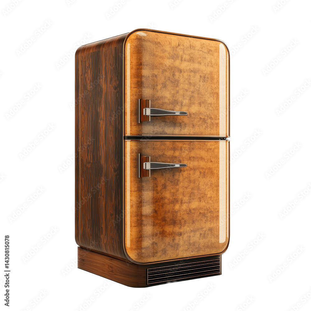 Vintage refrigerator in a modern kitchen adds a touch of retro charm to the decor