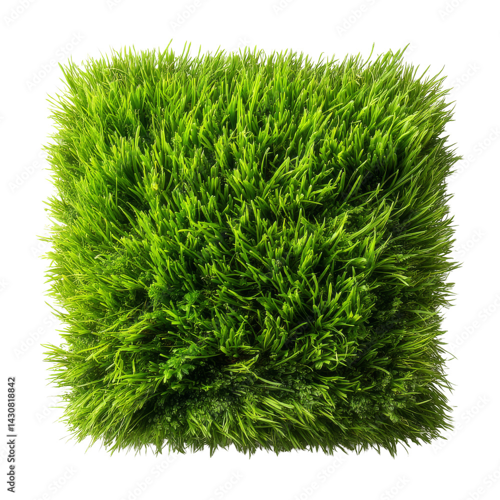 Lush green synthetic grass perfect for landscaping or home decor projects