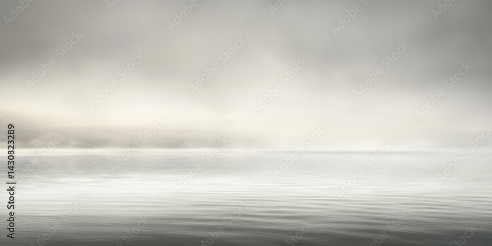 A peaceful lake with gentle fog drifting over the water, creating a tranquil and moody atmosphere A peaceful lake with gentle fog drifting over the water, creating a tranquil and moody atmosphere