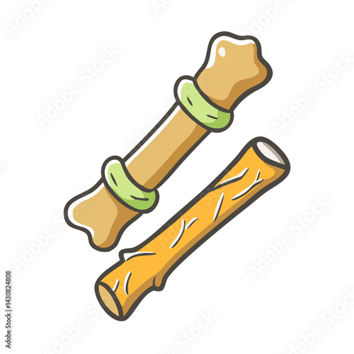 dog chew stick icon, dog chew stick vector illustration-simple illustration of dog chew stick, perfect for dog chew stick logos and icons