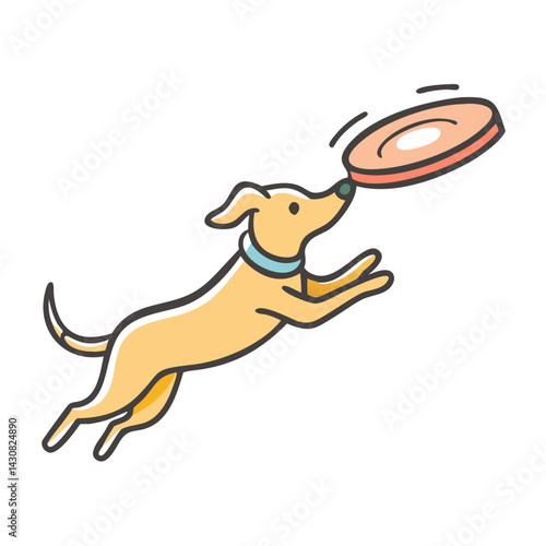dog frisbee icon, dog frisbee vector illustration-simple illustration of dog frisbee, perfect for dog frisbee logos and icons