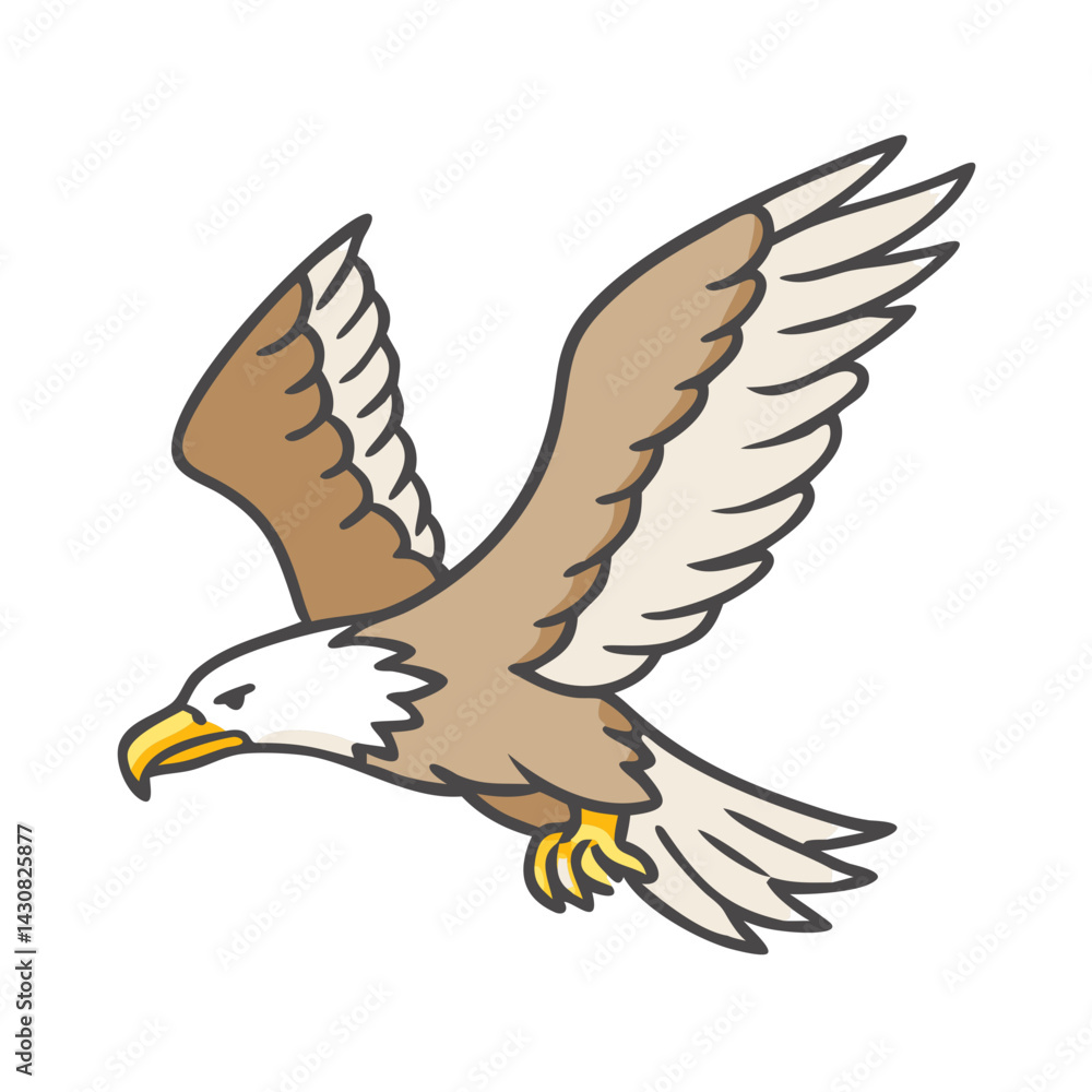 Obraz premium eagle flying icon, eagle flying vector illustration-simple illustration of eagle flying, perfect for eagle flying logos and icons