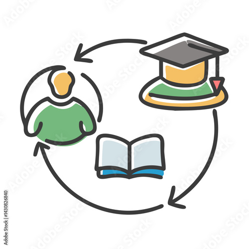 education reform icon, education reform vector illustration-simple illustration of education reform, perfect for education reform logos and icons