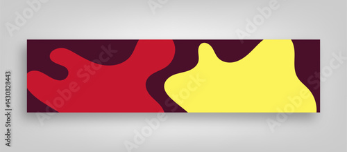 Abstract colourful wavy linkedin banner template design