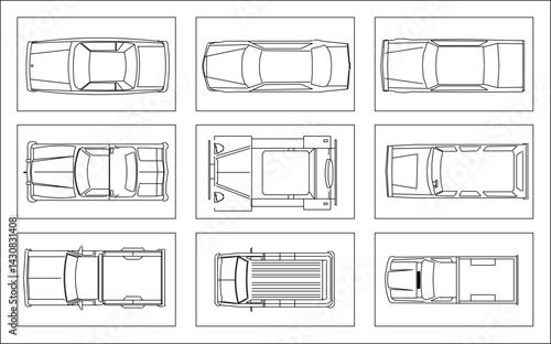 vector illustration silhouette sketch design decoration image vehicle transportation small car 
