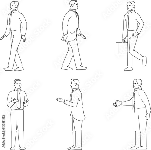 vector illustration silhouette sketch design of office workers with neat clothes for completeness of the image