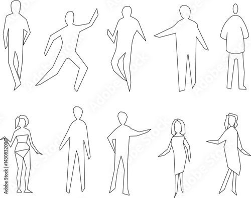 vector illustration silhouette sketch design simple person for completeness of image