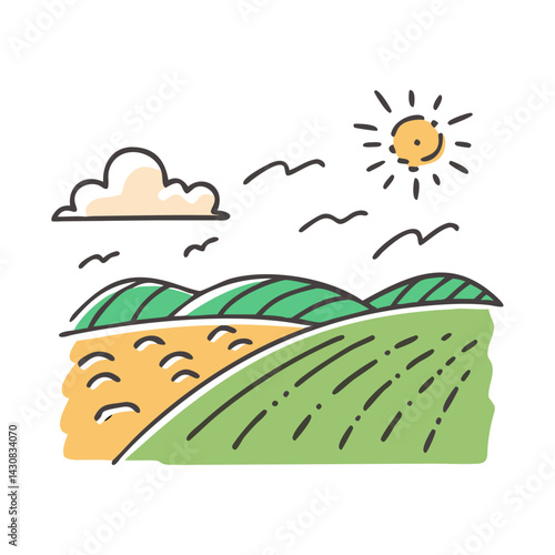 farmland icon, farmland vector illustration-simple illustration of farmland, perfect for farmland logos and icons