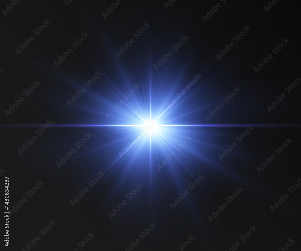 Realistic vector illustration of light effect on black background including sparkling stars, twinkling and flashing lights. Realistic vector illustration of light effect on black background including sparkling stars, twinkling and flashing lights.