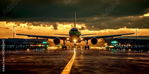 Airplane taking off from an airport, capturing the thrill of travel.